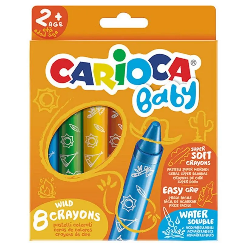 Carioca Baby - Κηρομπογιές Wild Baby 8 Τμχ 42892