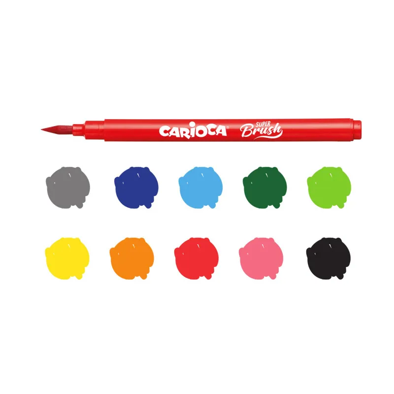Carioca - Μαρκαδόροι Super Brush 10 Χρώματα 42937