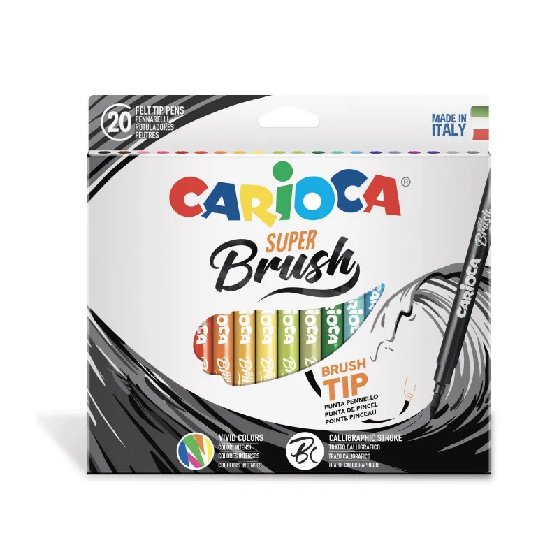 Carioca - Μαρκαδόροι Super Brush 20 Χρώματα 42968