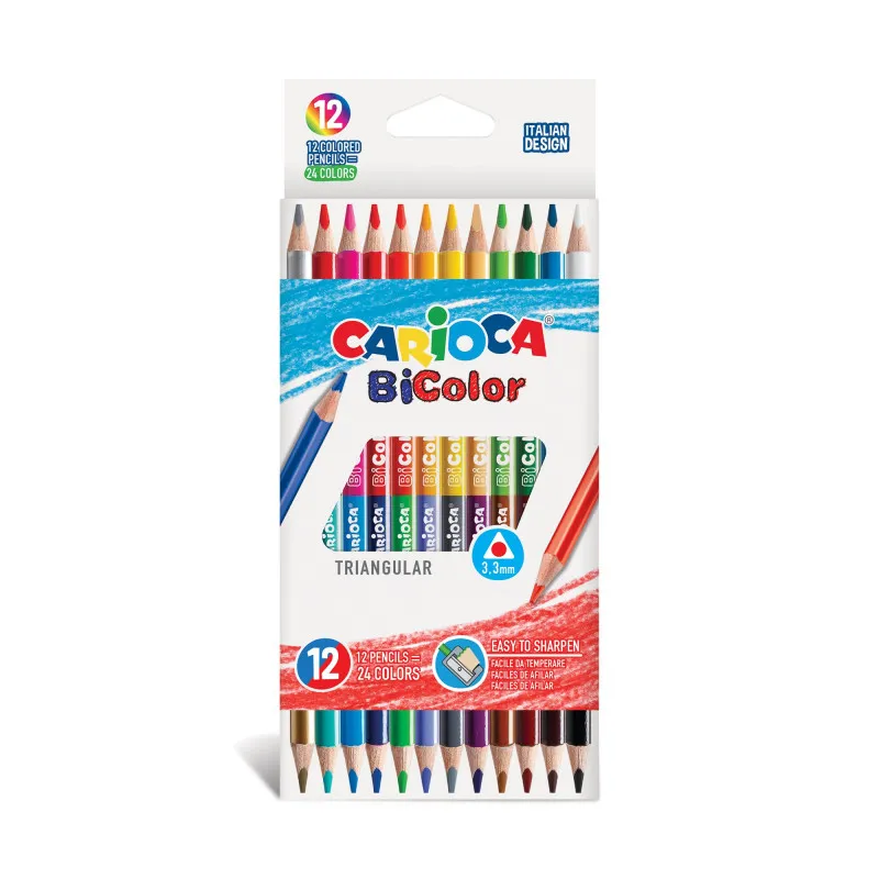 Carioca - Ξυλομπογιές Bicolor Διπλές 12 Χρώματα 42991