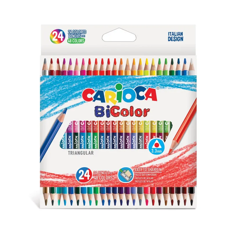 Carioca - Ξυλομπογιές Bicolor Διπλές 24 Χρώματα 43031
