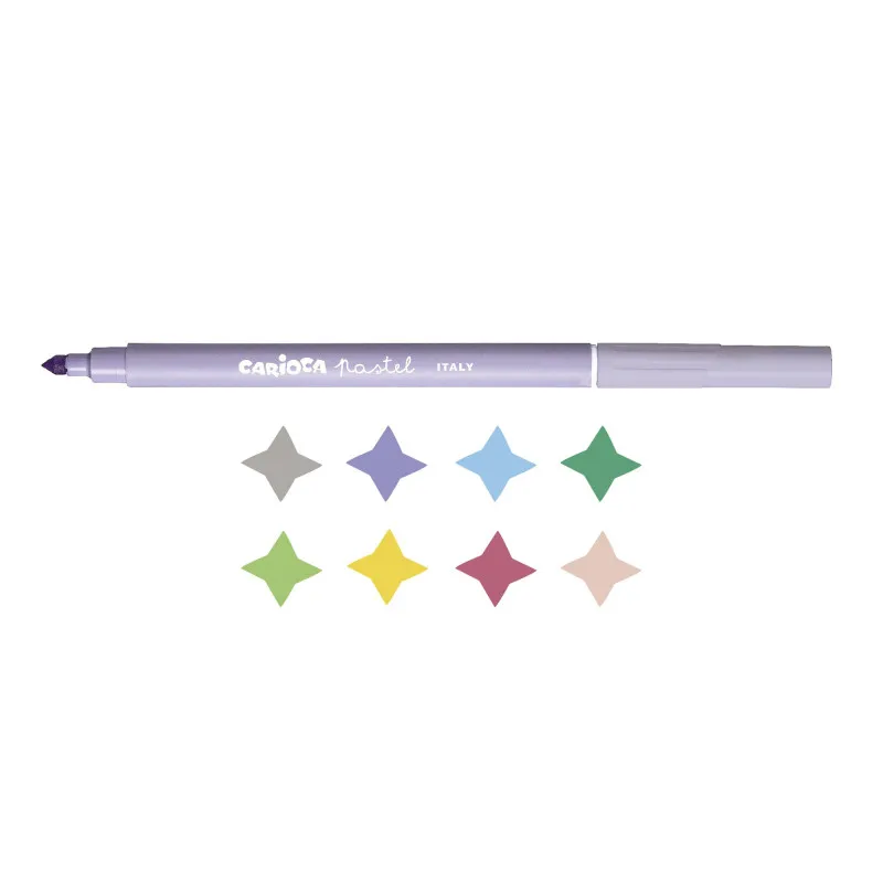 Carioca - Μαρκαδόροι Ζωγραφικής, Pastel Felt Tip Σετ 8 Τμχ 43032