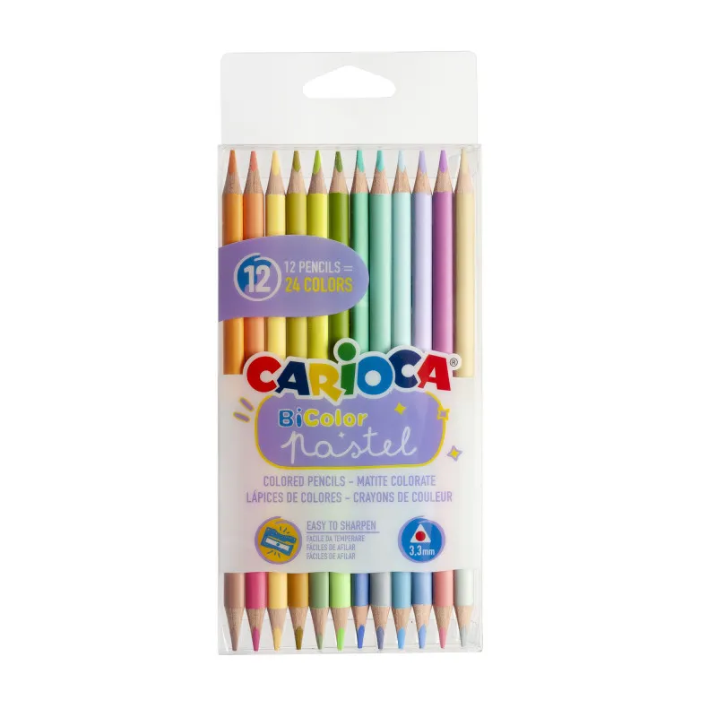 Carioca - Ξυλομπογιές Bicolor Pastel 24 Χρώματα 43309