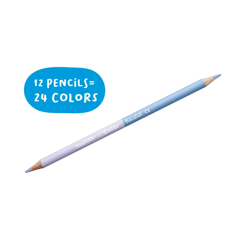 Carioca - Ξυλομπογιές Bicolor Pastel 24 Χρώματα 43309