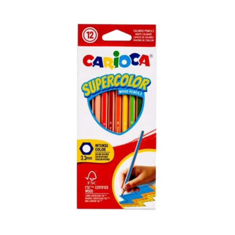 Carioca - Ξυλομπογιές Supercolor 12 Χρώματα 43391