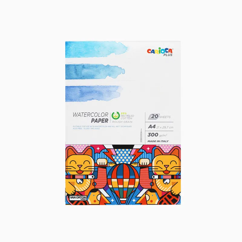Carioca Plus - Watercolor Paper 300g A4 20 Pages 45223