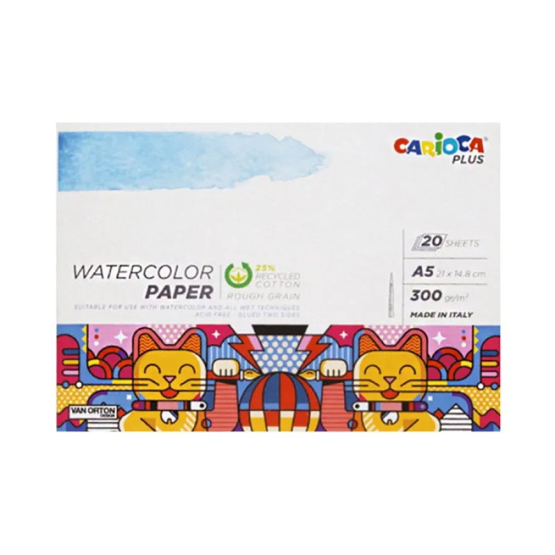 Carioca Plus - Watercolor Paper 300g A5 20 Pages 45224