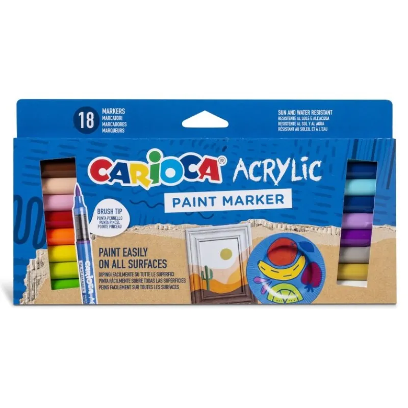 Carioca - Μαρκαδόροι Ακρυλικοί 18Τεμ. 45282