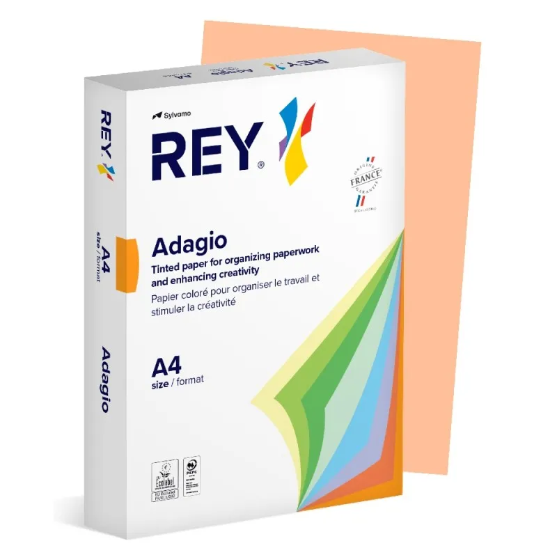 Sylvamo - Χαρτί Εκτύπωσης Rey Adagio, Salmon A4 80gr 500 Φύλλα (1 Δεσμίδα) 45364