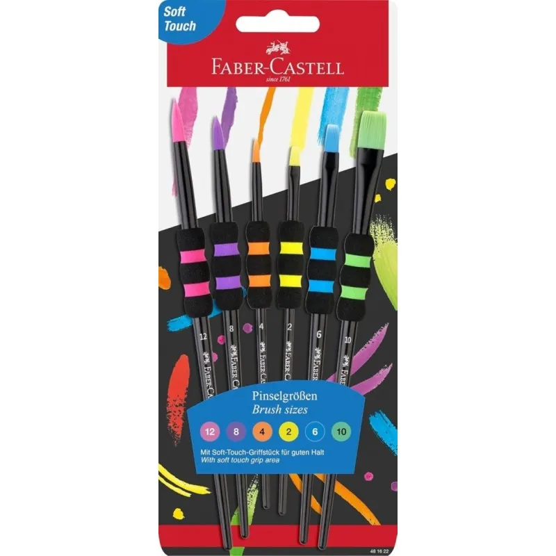Faber Castell – Σετ Πινέλα Soft Touch Σετ 6 Νο2-4-6-8-10-12 481622