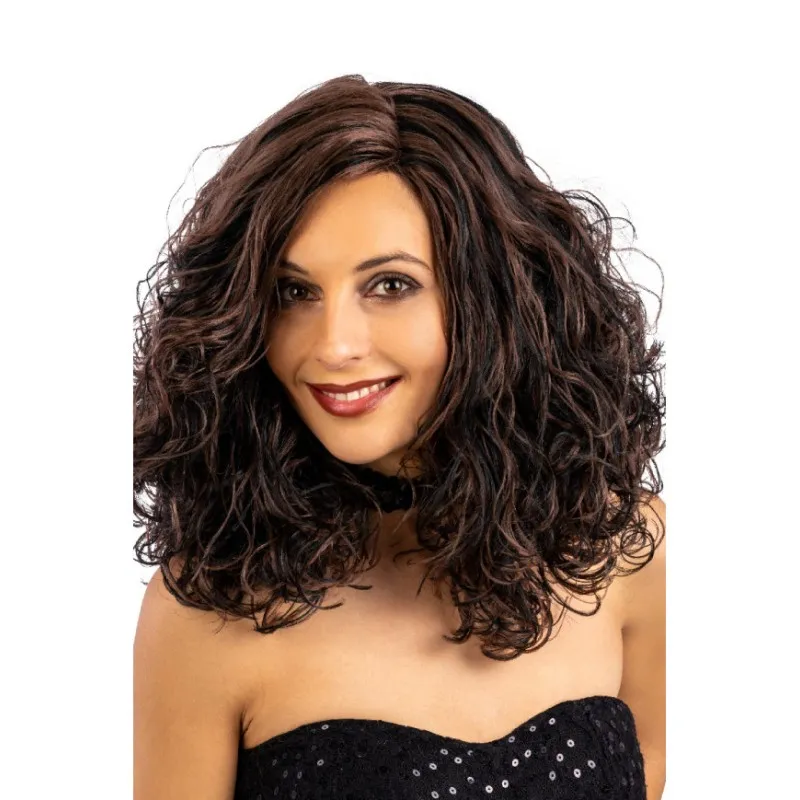 Carnival Toys - Περούκα Ντάλια Καστανή - Μαύρη 02181