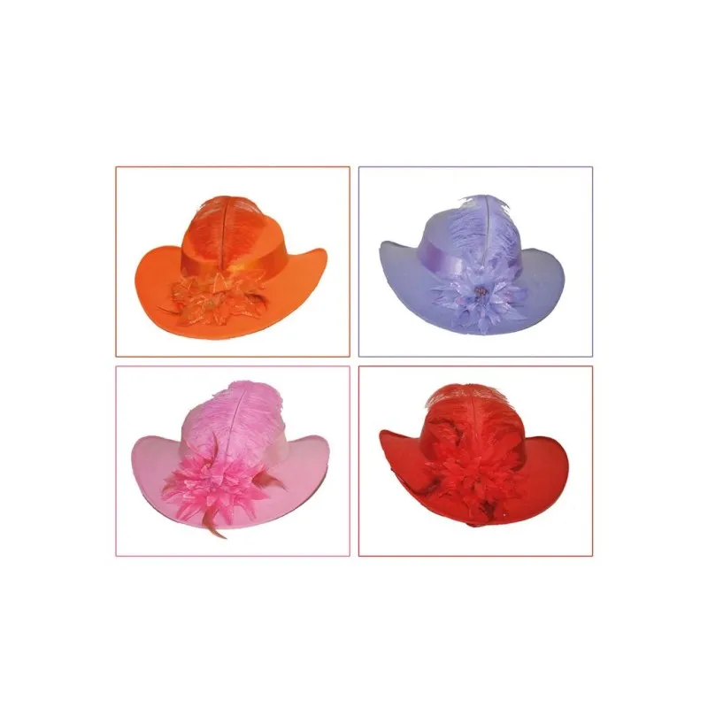 Funny Fashion - Καπελίνα Με Διακοσμητικό Λουλούδι & Φτερό Σε Διάφορα Χρώματα 63537