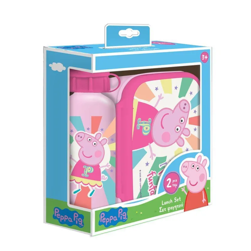 Diakakis - Σετ Φαγητοδοχείο Και Παγούρι Πλαστικό, Peppa Pig 482830