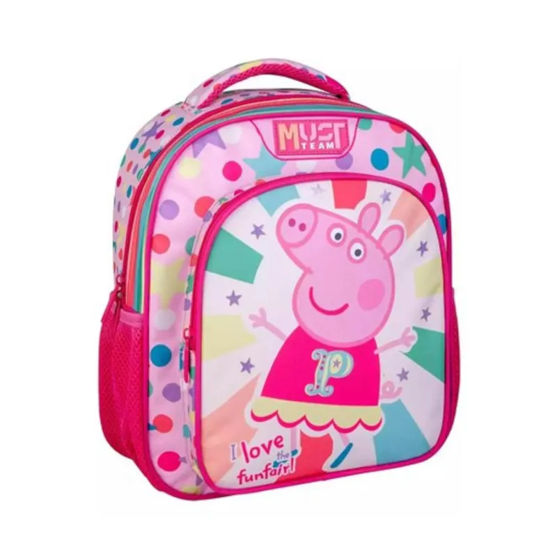Diakakis – Τσάντα Πλάτης Νηπιαγωγείου Must Με 1 Θήκη, Peppa Pig I Love My Funfair 482825