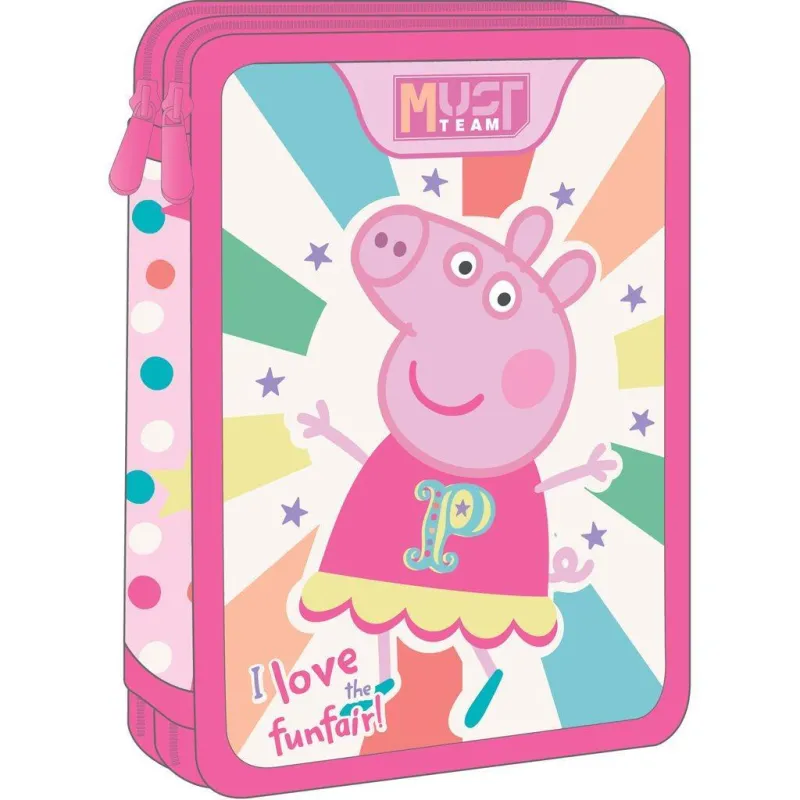 Diakakis - Κασετίνα Διπλή Γεμάτη Must, Peppa I Love Funfair 482836