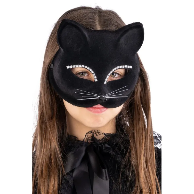 Carnival Toys - Μάσκα Προσώπου Γάτα Με Στρασάκια 00147