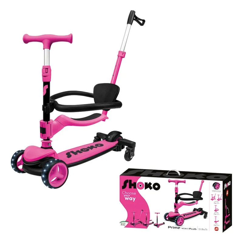 Shoko - Παιδικό Πατίνι Prime 4 In 1 Plus Ροζ 5004-50523