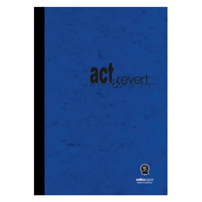 Salko Paper - Τετράδιο Κολλητό Act & Revert Flex Book, 21x29 cm, 64 Φύλλα Ριγέ, Μπλε 5037