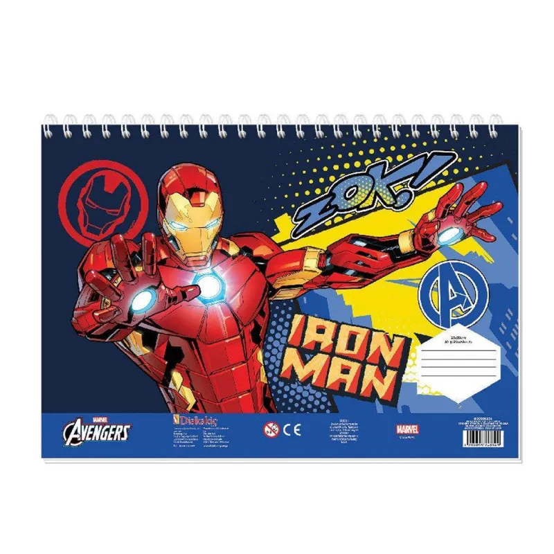 Diakakis - Μπλοκ Ζωγραφικής Iron Man 40Φ 23x33cm 506304