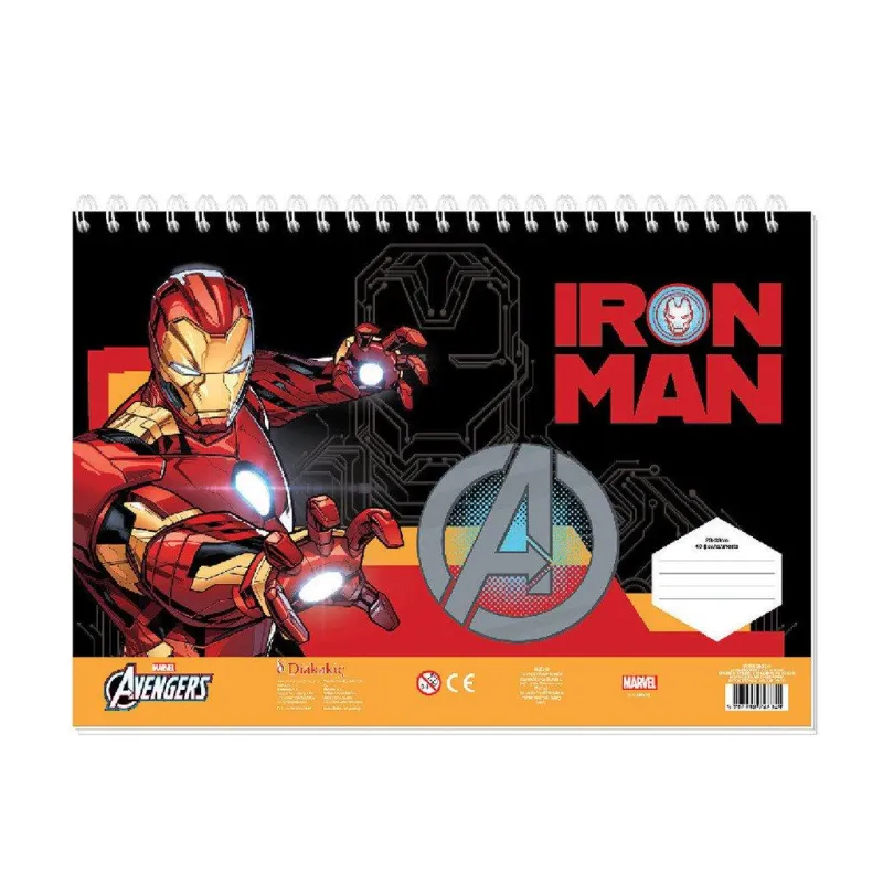 Diakakis - Μπλοκ Ζωγραφικής Iron Man 40Φ 23x33cm 506304