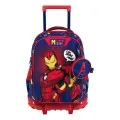 Diakakis - Σακίδιο Τρόλεϊ Δημοτικού Must 3 Θήκες, Avengers, Iron Man Blue 506377
