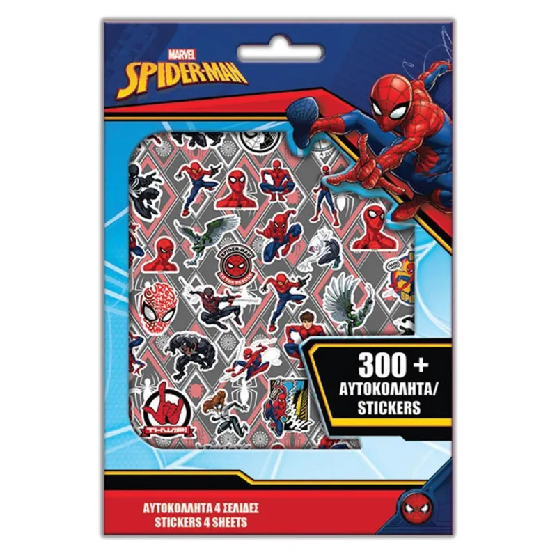 Diakakis - Μπλοκ Αυτοκόλλητα 300 Τεμ, Spiderman 508436