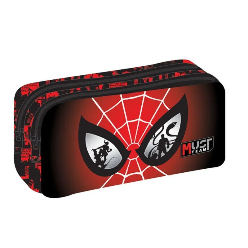 Diakakis - Κασετίνα Βαρελάκι 2 Φερμουάρ Must, Spiderman Eyes 508596