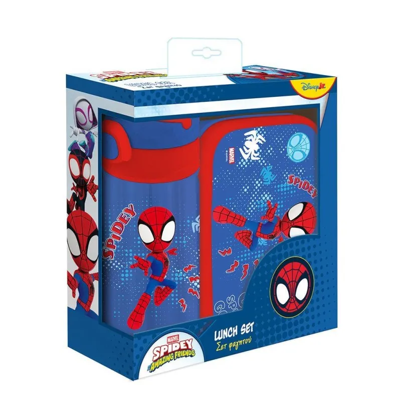 Diakakis - Σετ Φαγητοδοχείο PP 800ml Και Παγούρι PP 500ml, Spidey 508791