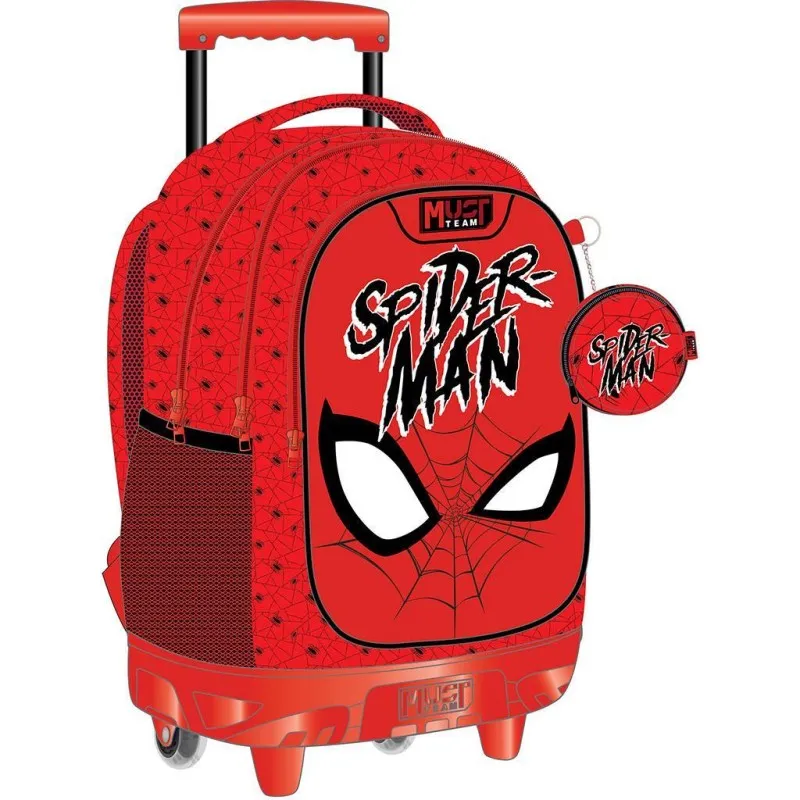 Diakakis - Σακίδιο Τρόλεϊ Δημοτικού Must 3 Θήκες, Spider-Man, Web 508816