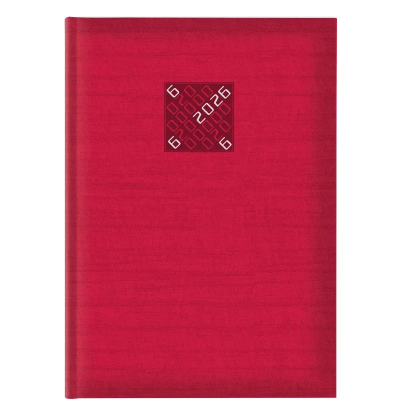 Θεοφύλακτος - Ημερήσιο Ημερολόγιο Kashmir A4 2026, Red 21x29.7 512AI.D59