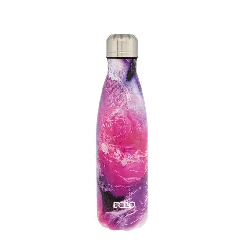 Polo - Παγούρι Ανοξείδωτο Θερμός , Shapes Ροζ-Μωβ 500ml 9-49-004-8344