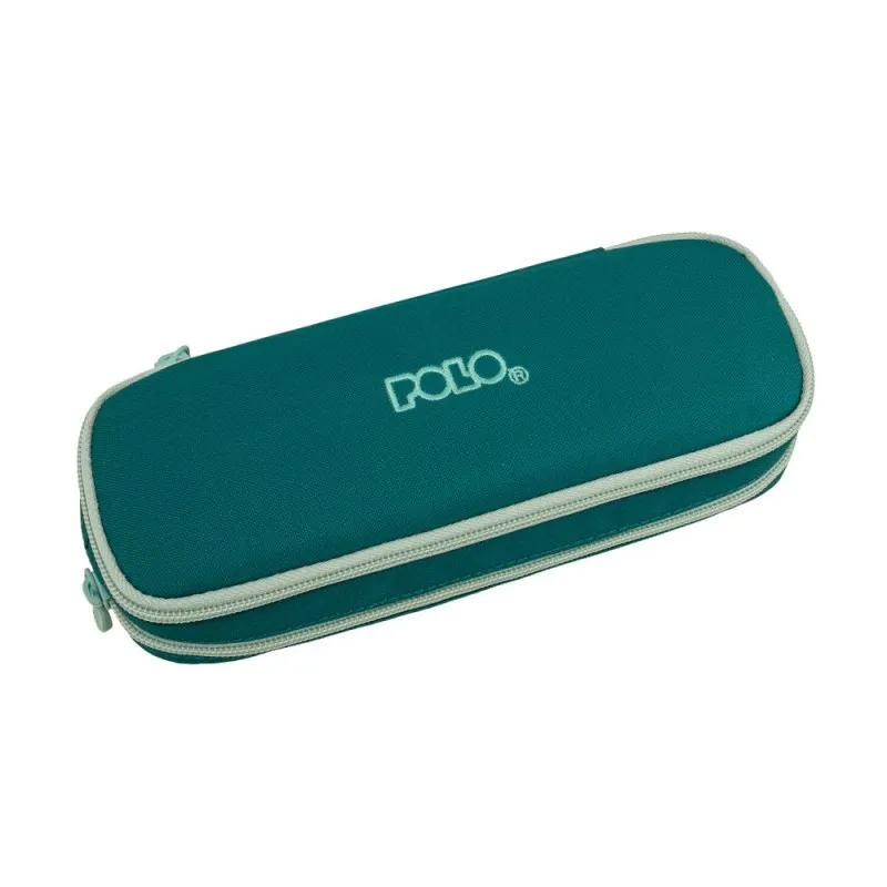 Polo – Κασετίνα Οβάλ Duo Box, Dark Green-Light Cyan 2026 9-37-004-6357