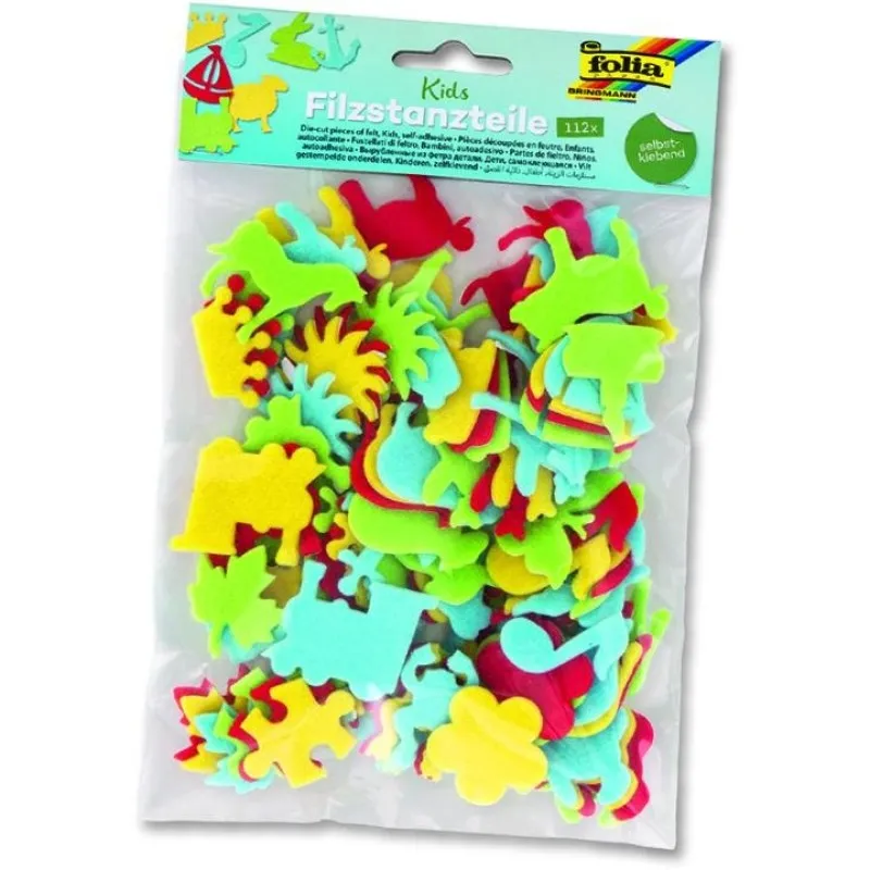 Folia - Αυτοκόλλητα Τσόχινα Διακοσμητικά, Διάφορα Σχήματα 112 Τεμαχίων 5264