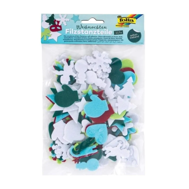 Folia - Αυτοκόλλητα Τσόχινα Διακοσμητικά, Διάφορα Σχήματα 117 Τεμαχίων 5265