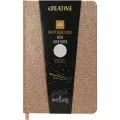 Creative - Τετράδιο Βιβλιοδετημένο Notebook Glitter, 14 x 21 cm, Ριγέ 96 Φύλλα, Bronze 52946