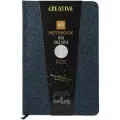 Creative - Τετράδιο Βιβλιοδετημένο Notebook Glitter, 14 x 21 cm, Ριγέ 96 Φύλλα, Navy Blue 52946