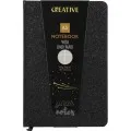 Creative - Τετράδιο Βιβλιοδετημένο Notebook Glitter, 14 x 21 cm, Ριγέ 96 Φύλλα, Black 52946