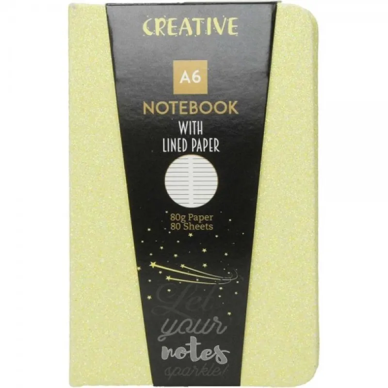 Street - Σημειωματάριο Glitter A6, Yellow 52947