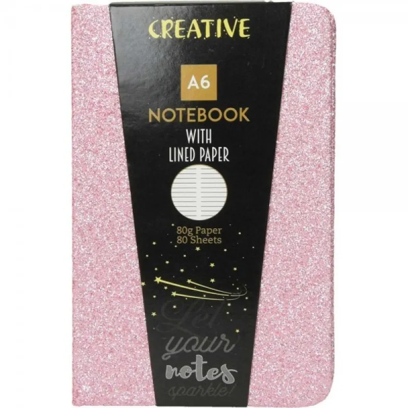Street - Σημειωματάριο Glitter A6, Pink 52947