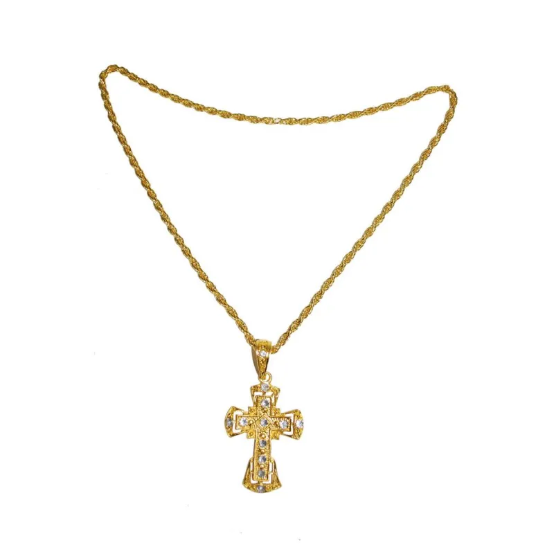 Funny Fashion - Κολιέ Με Σταυρό Χρυσό 53446
