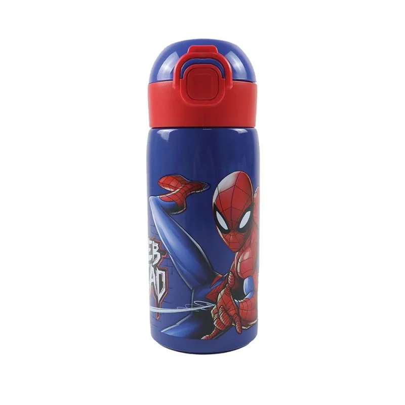 Gim - Παγούρι Ανοξείδωτο Με Καλαμάκι, Spider-Man 500 ml 557-02199