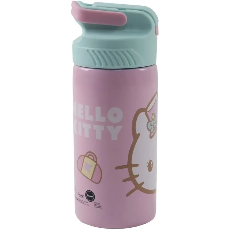 Gim - Παγούρι Ανοξείδωτο Με Καλαμάκι, Hello Kitty 500 ml 557-97245