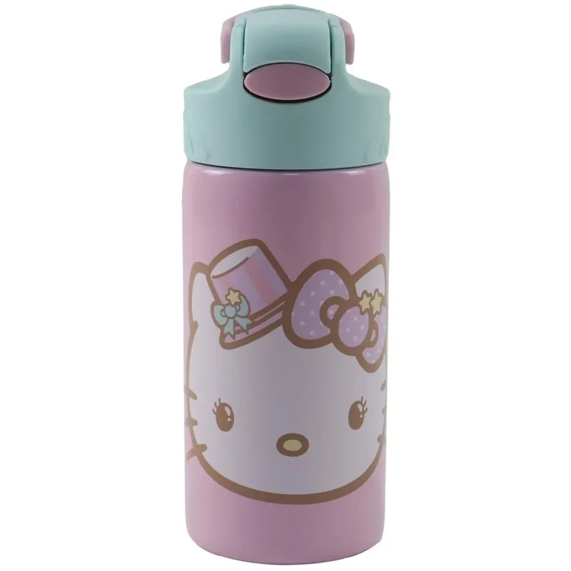 Gim - Παγούρι Ανοξείδωτο Με Καλαμάκι, Hello Kitty 500 ml 557-97245