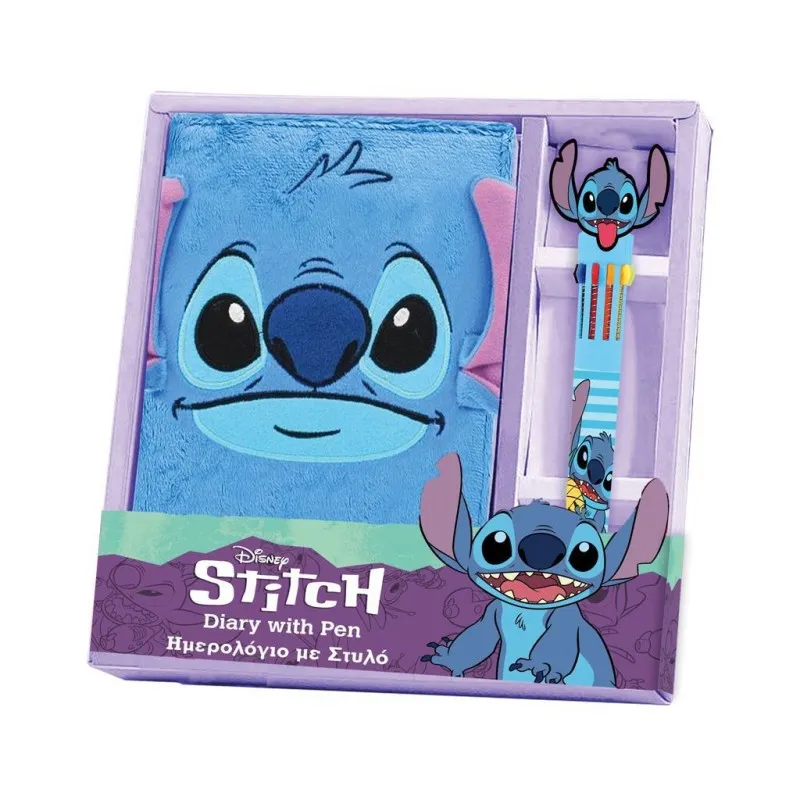 Diakakis - Σημειωματάριο Λούτρινο Με Στυλό Σετ, Lilo & Stitch 564853