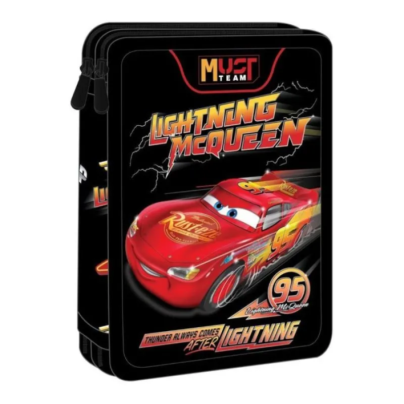 Diakakis - Κασετίνα Διπλή Γεμάτη Must, Cars, Lightning McQueen 565019