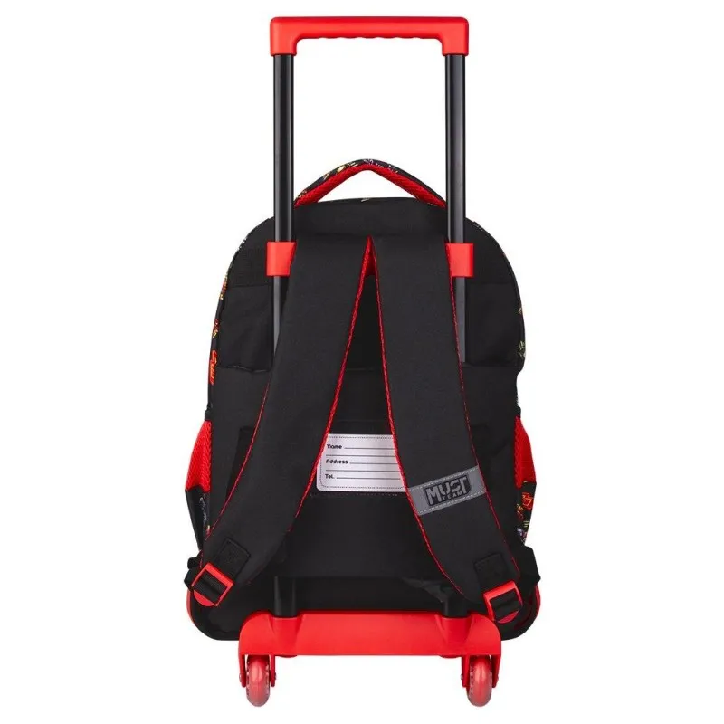 Diakakis - Σακίδιο Τρόλεϊ Δημοτικού Must 3 Θήκες, Disney Cars, Lightning Mcqueen 565044