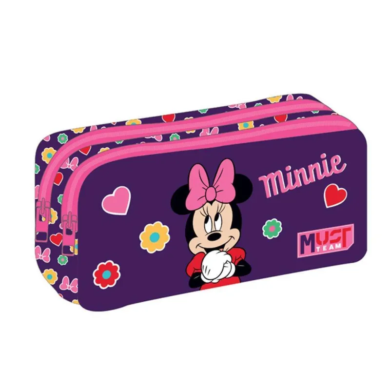 Diakakis - Κασετίνα Βαρελάκι 2 Φερμουάρ Must, Minnie Cutie 565160