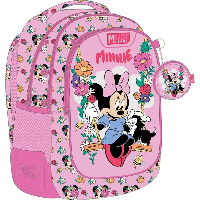 Diakakis - Τσάντα Πλάτης Δημοτικού Must 3 Θήκες, Minnie, Flowers 565792