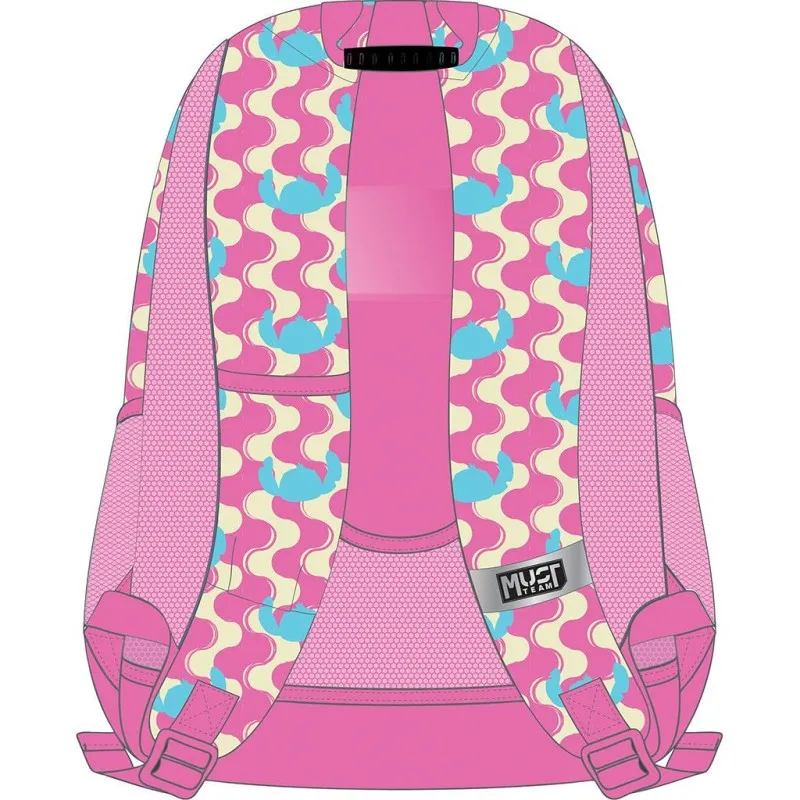 Diakakis - Τσάντα Πλάτης Δημοτικού Must 3 Θήκες, Stitch, Pink 565794