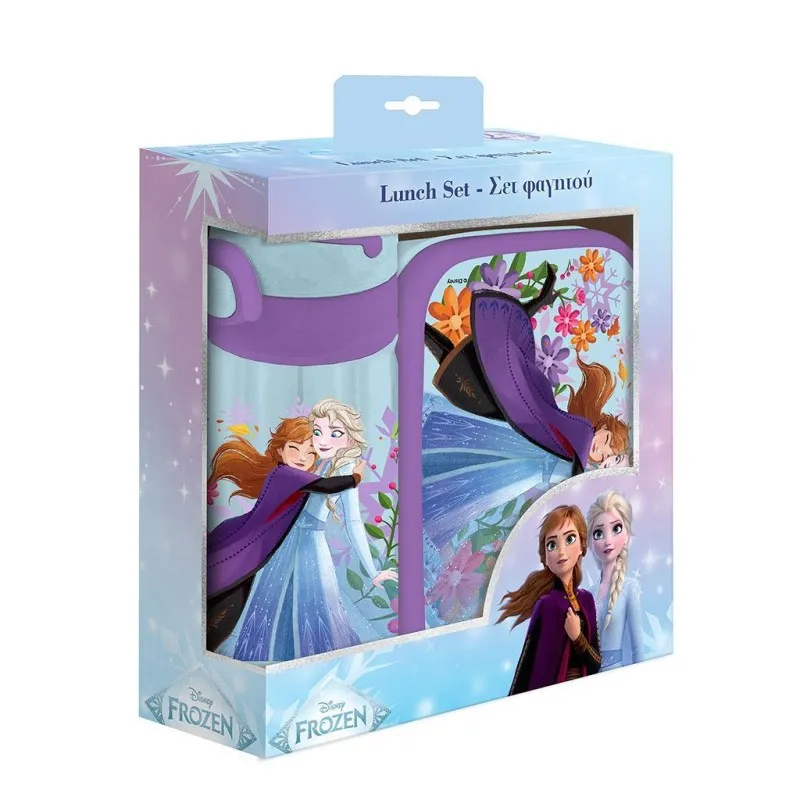 Diakakis - Σετ Φαγητοδοχείο PP 800ml Και Παγούρι PP 500ml, Frozen 565920